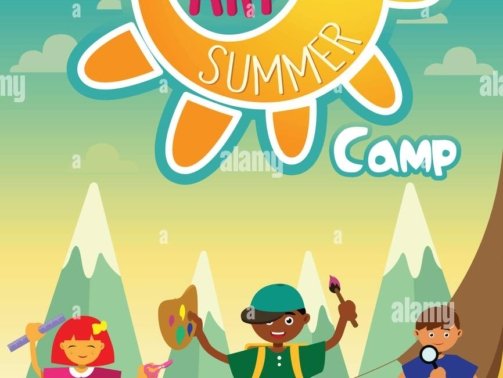 a-vector-illustration-of-art-summer-camp-poster-design-F5W937
